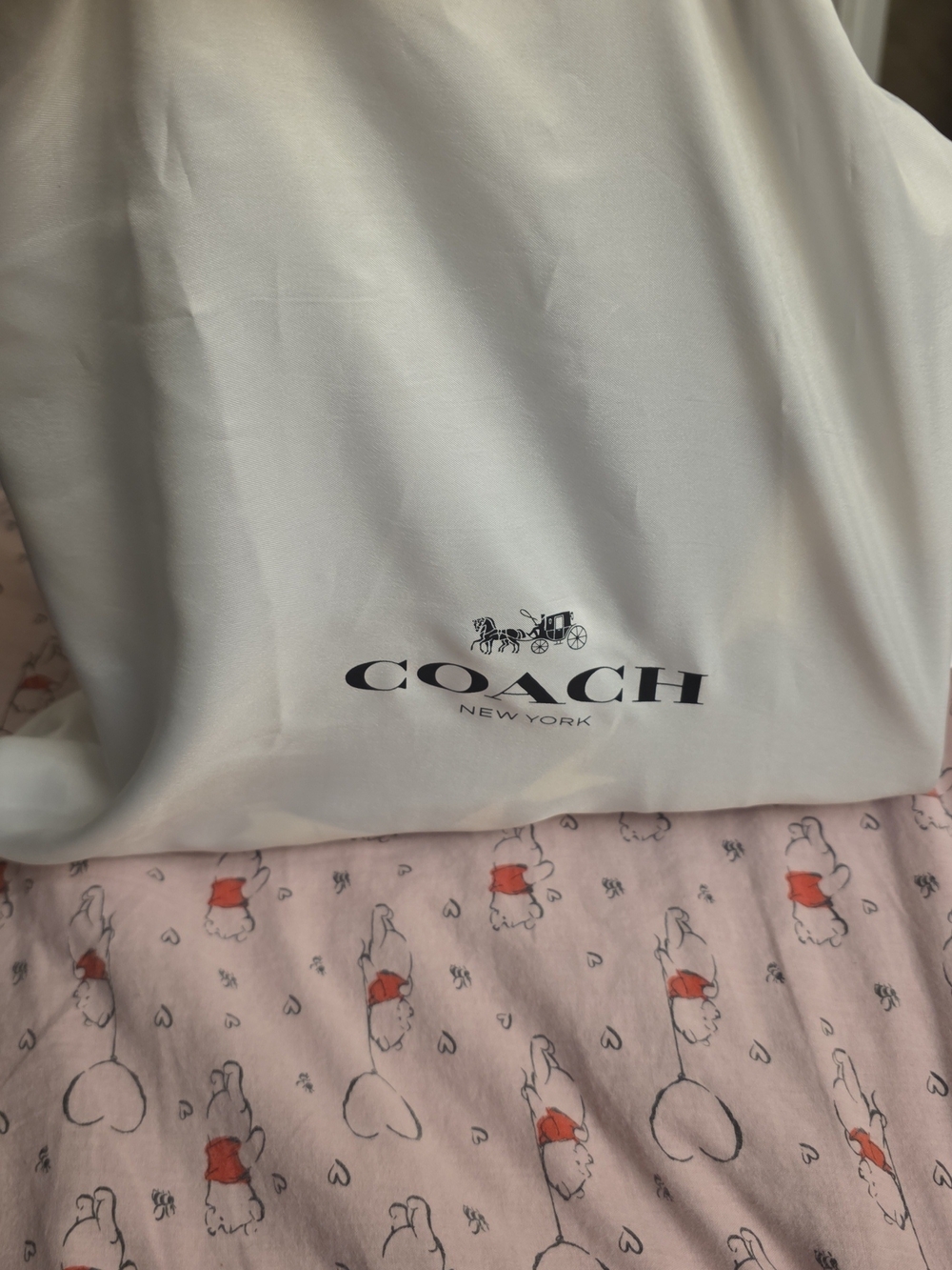 Coach New York Black & Cream Bow Canvas Tote - Picture 2 of 6